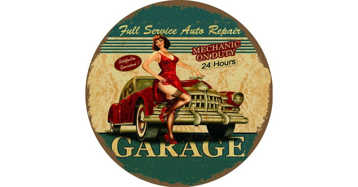 Plaque métal vntage garage personnalsé, cadeau pour fan de voture